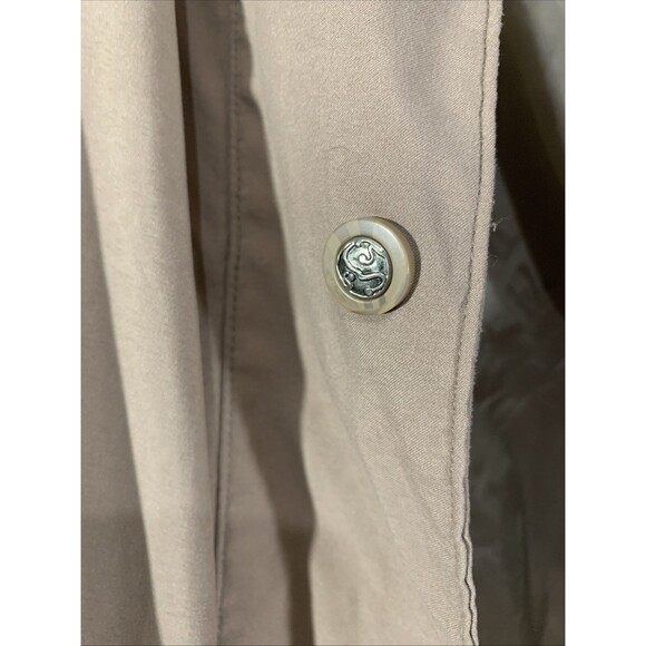 Vintage Forrani Trench Coat Womens L Casual Jacket Khaki - Picture 8 of 10